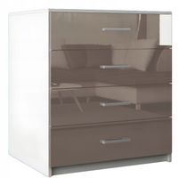 Komoda Do Salonu Na Ubrania 4 Szuflady Lana Cappucino Połysk