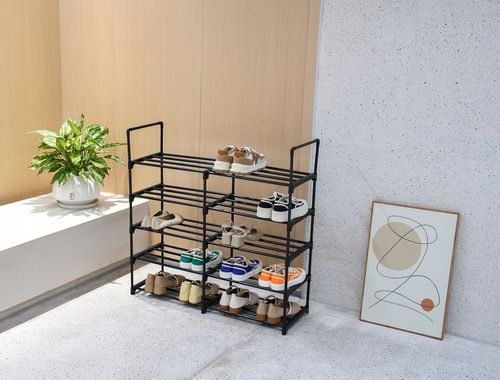 STOJAK NA BUTY OBUWIE REGAŁ PÓŁKA WYSOKA WĄSKA DUŻA MODUŁOWA 10 POZIOMÓW na Arena.pl