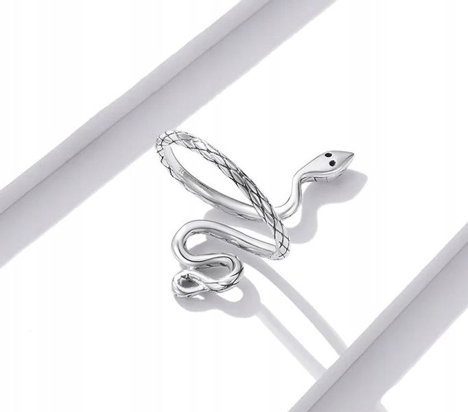 Srebrny pierścionek WĄŻ żmija cyrkonie regulowany s925 +pudełko zdjęcie 6