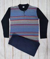 Wygodna męska piżama z długim rękawem bawełna M