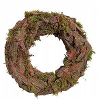 Wianek z kory i mchu baza do wianków świątecznych, okolicznościowych