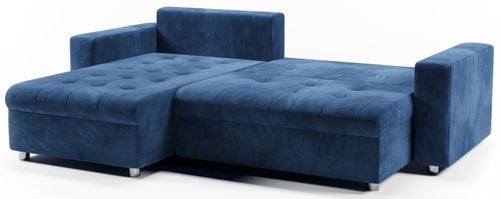 Kanapa Narożnik Rozkładany z Funkcja Spania i Pojemnikiem MIMOS Beżowy na Arena.pl