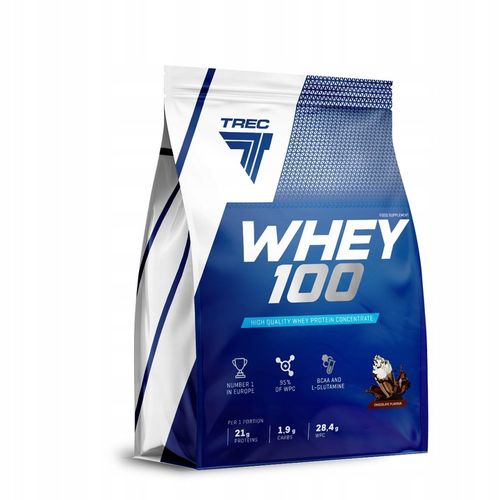 PRZEPYSZNE BIAŁKO WPC PROTEINY Trec Whey 100 2275g NA MASĘ SIŁĘ RZEŹBĘ na Arena.pl