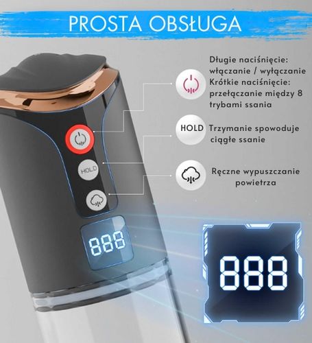 Automatyczna pompka z 8 trybami ssania na Arena.pl