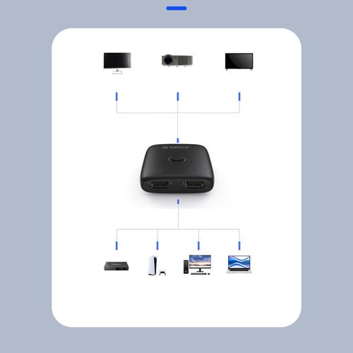 Adapter HDMI dwukierunkowy splitter - czarny na Arena.pl