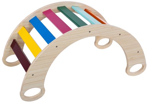Bujak Huśtawka Tęczowy Most + PODUSZKA Zestaw Montessori na Arena.pl