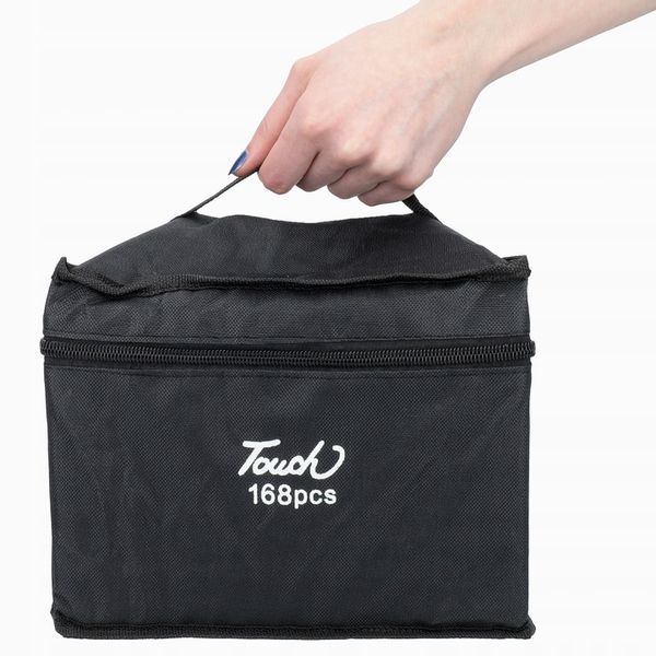 Markery 168 sztuk flamastry pisaki dwustronne alkoholowe precyzyjne + torba zdjęcie 5