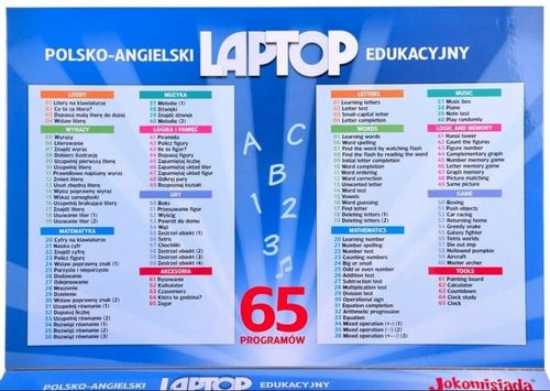 LAPTOP EDUKACYJNY 65 PROGRAMÓW POLSKI ANGIELSKI na Arena.pl