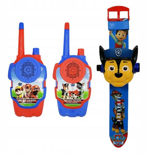 ZESTAW PSI PATROL WALKIE TALKIE + ZEGAREK Z PROJEKTOREM CHASE DLA DZIECI na Arena.pl