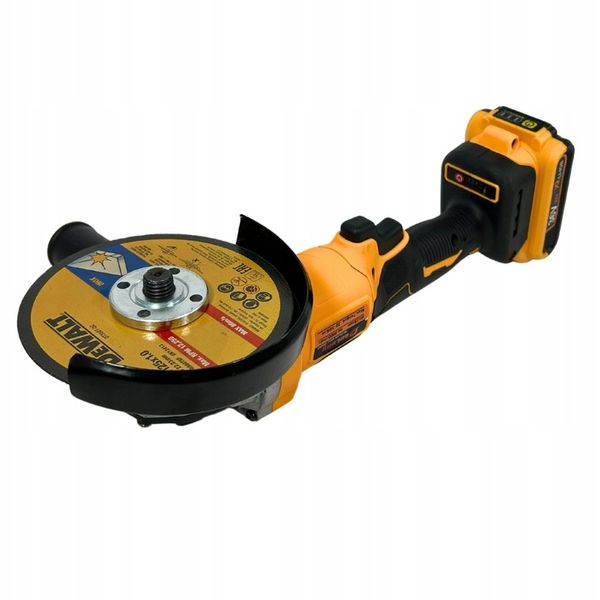 SZLIFIERKA AKUMULATOROWA KĄTÓWKA MOCNA 1280W AKU 2X5AH +10 TARCZ DEWALT zdjęcie 4