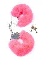 kajdanki fetish b   series  furry cuffs pink