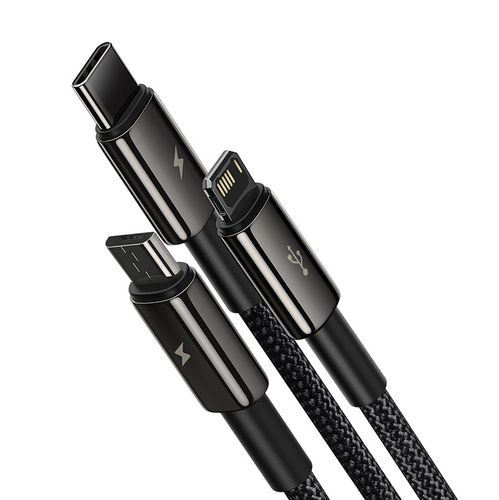 kabel usb 3w1 baseus tungsten gold, usb do micro usb / usb-c / na Arena.pl