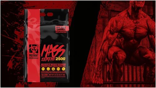 Gainer 9kg Bcaa L-glutamina Mutant Mass XXXtreme MASA SIŁA wanilia na Arena.pl