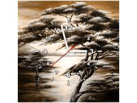 50X50CM ZEGAR ŚCIENNY DRZEWO SAWANNIE DREWNO