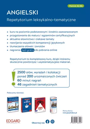 Angielski. Repetytorium leksykalno-tematyczne poziom A2-B1 na Arena.pl
