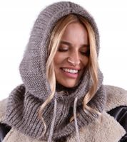 Balaclava Modna czapka damska KAPTUR komin ciepła na zimę Stylowy