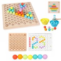 LT283 DREWNIANA UKŁADANKA MONTESSORI MOZAIKA KULKI PUZZLE
