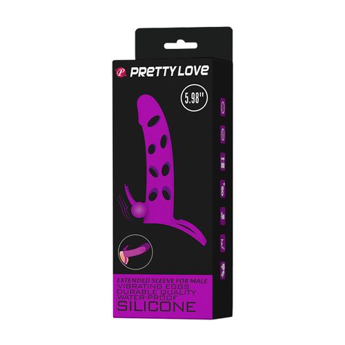 pretty love   vibrating penis sleeve with ball strap na Arena.pl