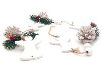 GIRLANDA ozdoba na choinkę drzwi okno 90cm szyszki ANIOŁKI