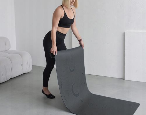 MATA PREMIUM DO JOGI ĆWICZEŃ CIĘŻKA KAUCZUK PU WZÓR KSIĘŻYCA ANTYPOŚLIZGOWA na Arena.pl