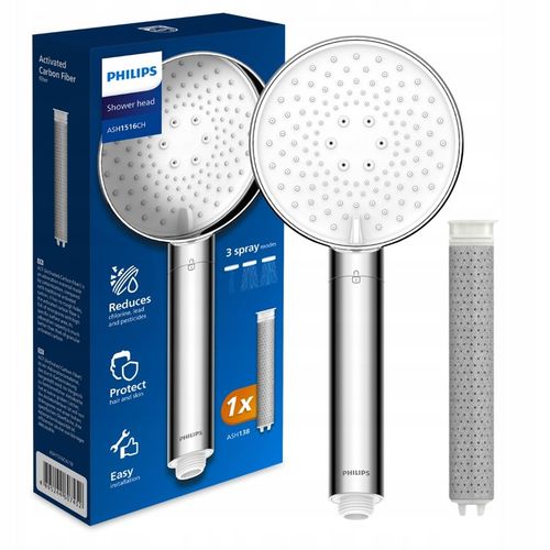 Słuchawka pod prysznic z filtrem PHILIPS AWP1516CH, filtr wody pod prysznic na Arena.pl