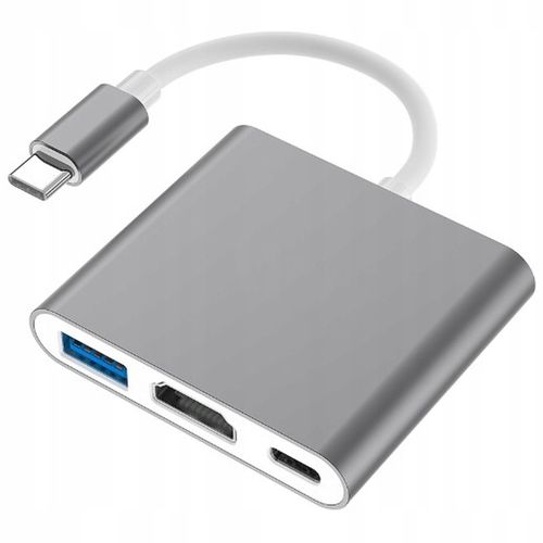 Adapter Przejściówka HUB 3w1 MHL HUB USB C HDMI 4K do MacBook Samsung na Arena.pl