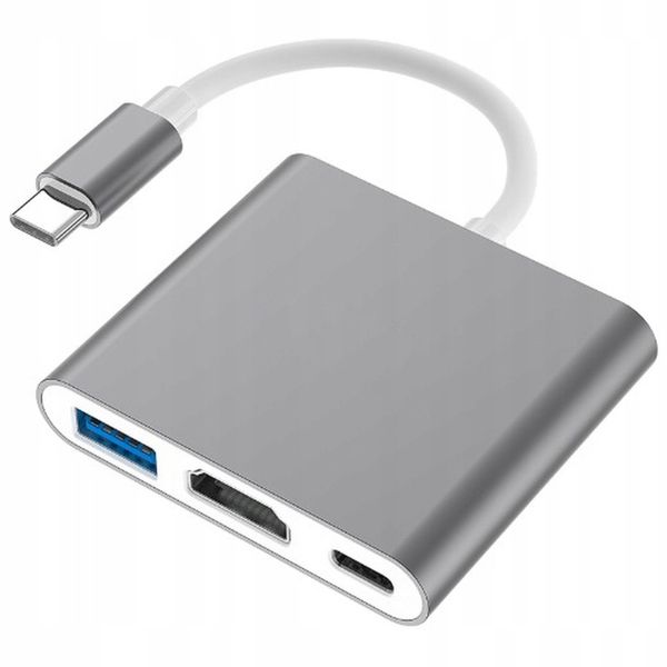 Adapter Przejściówka HUB 3w1 MHL HUB USB C HDMI 4K do MacBook Samsung zdjęcie 7