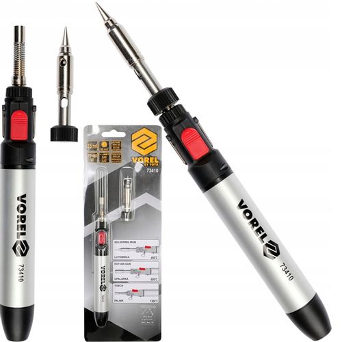VOREL LUTOWNICA GAZOWA BUTAN OPALARKA PALNIK 3w1 70W 450-1300°C VOREL 73410 na Arena.pl
