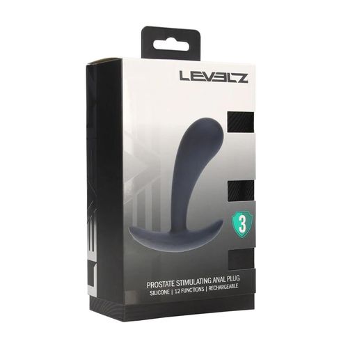 Vibrating Silicone Prostate Stimulator Anal Plug - M - Black na Arena.pl