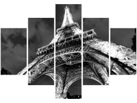 70 100CM OBRAZ 5 ELEM WIDOK NOCNY WIEŻY EIFFLA DRUK PŁÓTNO