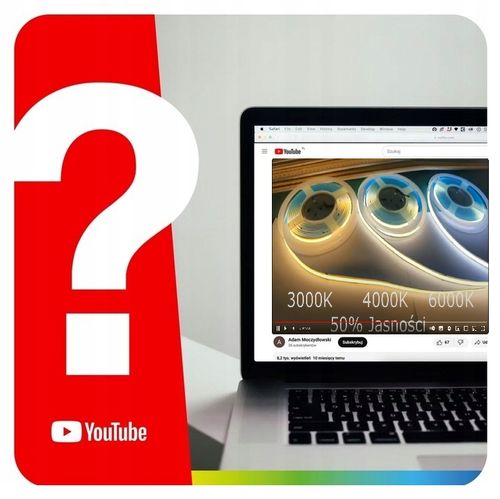 Taśma LED Neon COB 12V 10m 320 diod 6000K BIAŁA ZIMNA HOMOGENICZNA 8MM na Arena.pl