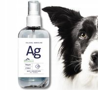 PetSanus Srebro koloidalne dezynfekcja, odkażanie ran psa kota 250ml 50PPM