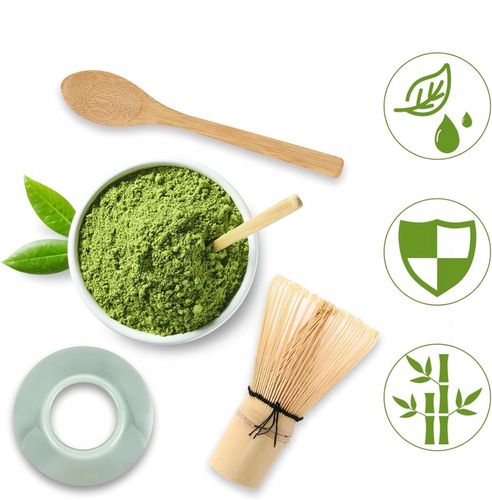 ZESTAW DO MATCHY Z MIOTEŁKA DO MATCHY I ŁYŻKĄ, JAPOŃSKA HERBATA MATCHA na Arena.pl