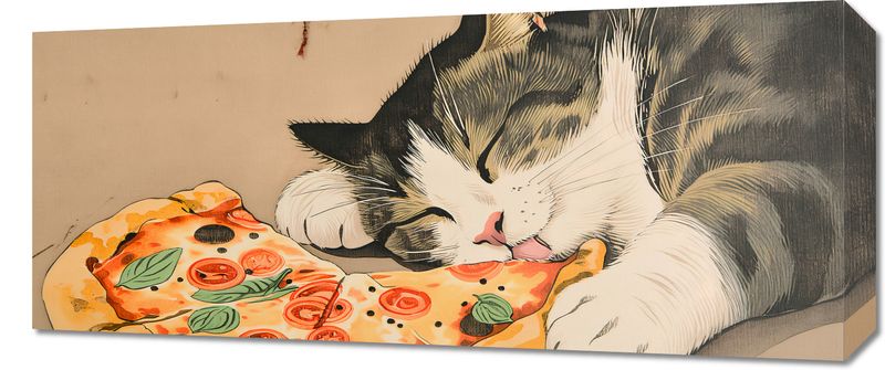 Obraz 70x30cm Pizza Dla Kota zdjęcie 1