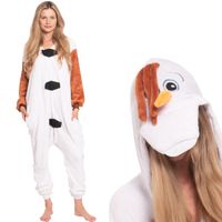 Piżama Damska Kombinezon Kigurumi Kostium Onesie Bałwan Olaf 175-185 cm XL