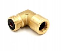 Redukcja kątowa butli turystycznej 3/8 na duży reduktor 21,8 Lewy gwint