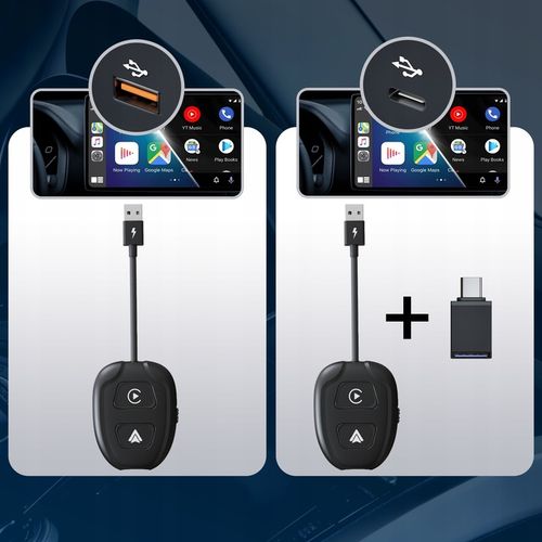 2 W 1 BEZPRZEWODOWY ANDROID AUTO i CARPLAY iPHONE ADAPTER WIFI BT XSTORM na Arena.pl