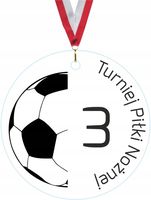 MEDAL Z PLEXI 5 cm nadruk UV piłka nożna pamiątka po meczu personalizacja