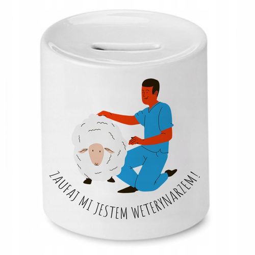 Skarbonka Dla Weterynarza Zaufaj Mi! Prezent Z Nadrukiem Ze Zdjęciem na Arena.pl
