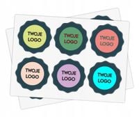 Naklejki ETYKIETY REKLAMOWE TWÓJ dowolny nadruk grafika NAPIS z LOGO