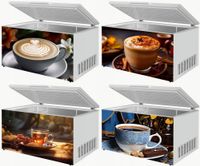 Naklejka samoprzylepna na zamrażarkę zmywarkę pralkę KAWA HERBATA WZORY