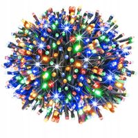 LAMPKI CHOINKOWE 1000 LED ZEWNĘTRZNE STAŁE FLASH GRUBY KABEL KURTYNA MULTI
