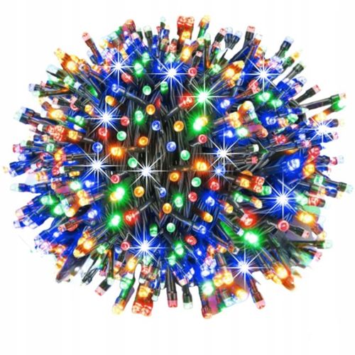 LAMPKI CHOINKOWE 1000 LED ZEWNĘTRZNE STAŁE FLASH GRUBY KABEL KURTYNA MULTI na Arena.pl