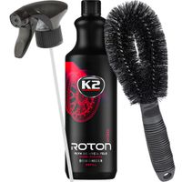 K2 ROTON PRO 1L KRWAWA FELGA ŻEL ATOMIZER SZCZOTKA DO MYCIA FELG DETAILING