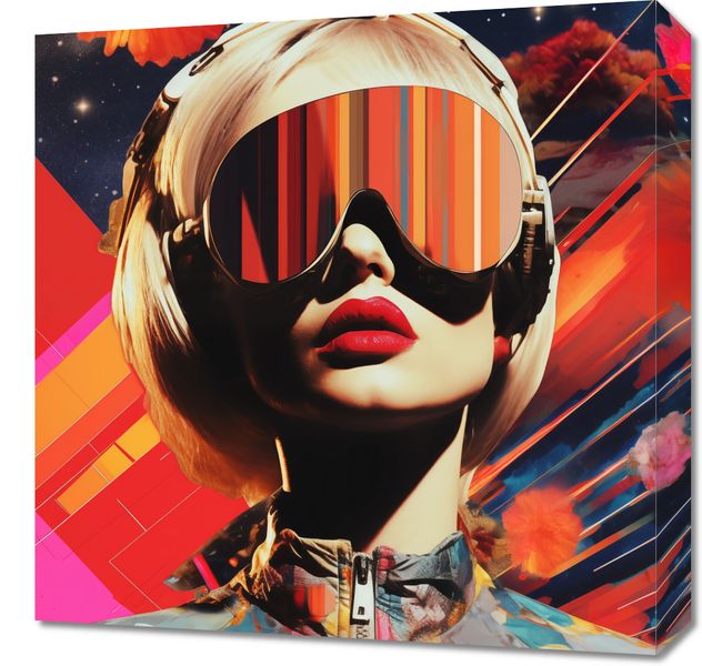 Obraz 50x50cm Retrofuturystyczna Muza zdjęcie 1