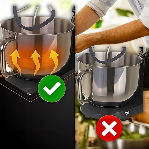 Robot planetarny kuchenny mocny czarny podgrzewana misa 5.5L waga timer na Arena.pl