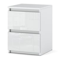 Szafka Nocna Biała Połysk Do Sypialni 40cm Stolik Nocny Duży Nakastlik