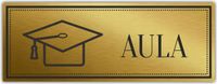 Tabliczka Złota Srebrna na drzwi AULA