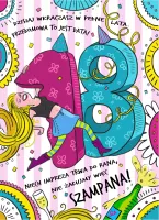 Karnet Kw Hologram 18 Różowa