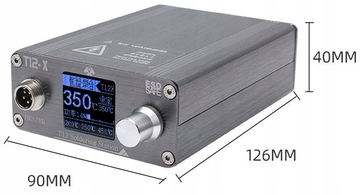 Stacja lutownicza lutownica OSS TEAM T12-X 72W na groty T12 oporowa 480st. zdjęcie 6